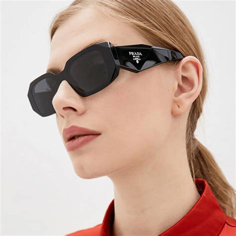 prada sunglasses pr 17ws 1ab5s0 black dupe|Prada Symbole Rectangular Women's Sunglasses, PR 17WS.